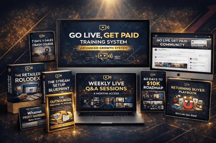 MPSH Go Live Get Paid package with training, community, six months of Q&A, roadmap, and bonus playbooks